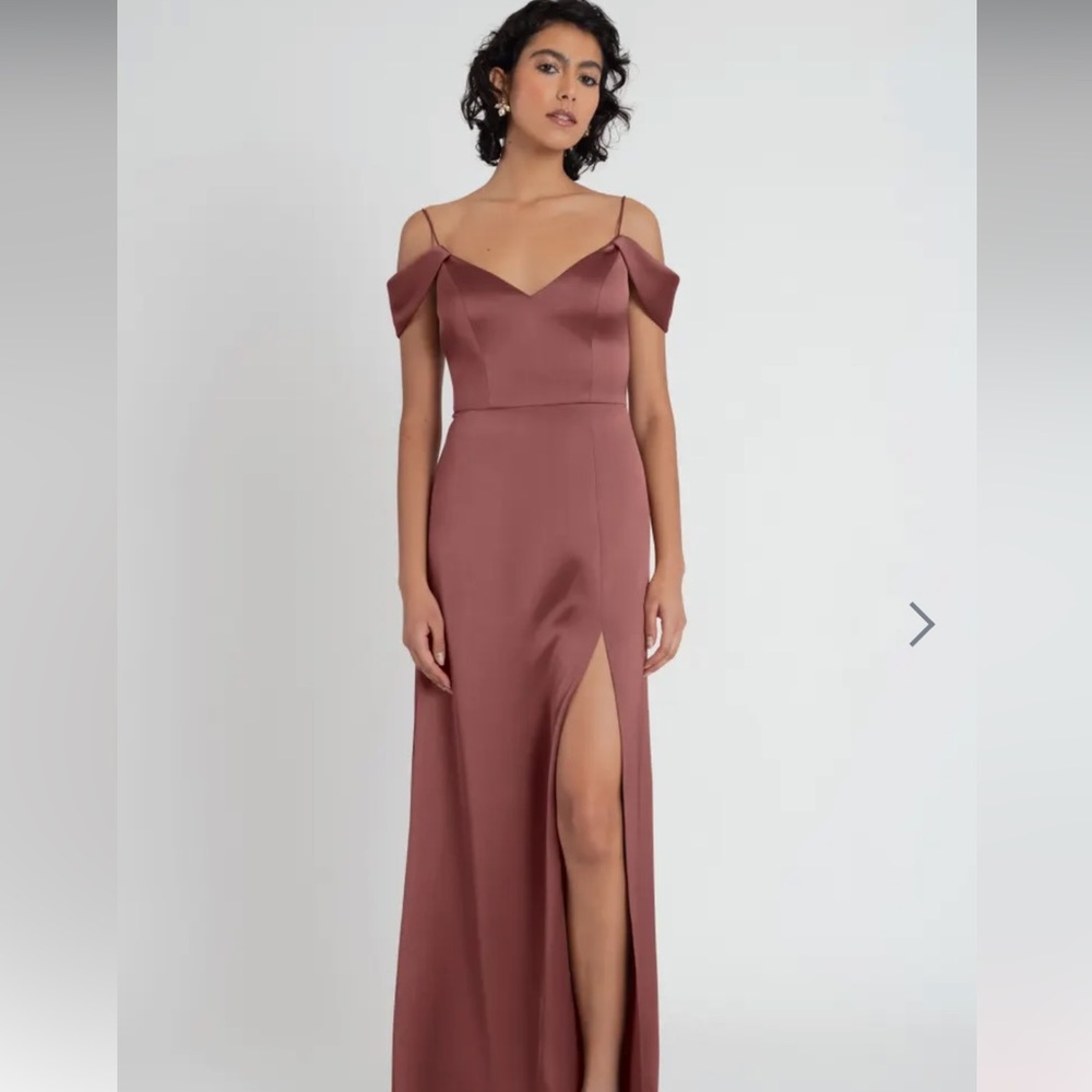 Jenny Yoo Priyanka Cinnamon Rose Luxe Satin Size 10 NWOT